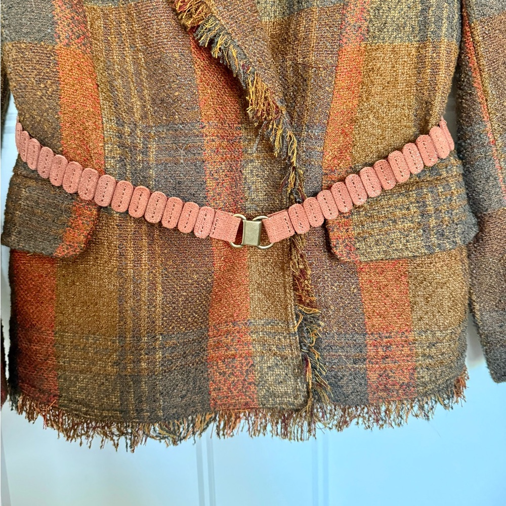 ANTHROPOLOGIE Bronze suede, elastic-backed belt with glimmer. PRICE IS FIRM